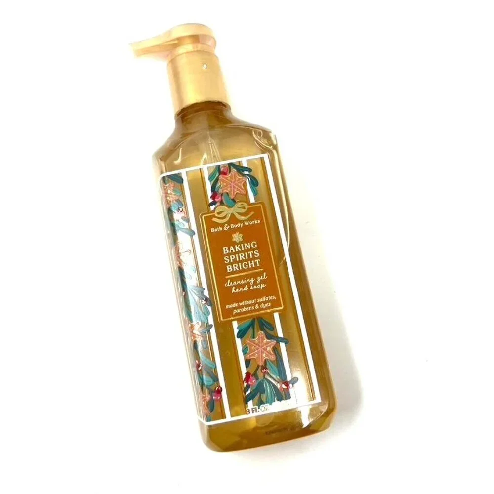 Bath & Body Works Baking Spirits Bright Cleansing Gel Hand Soap 8 Fl Oz x 3